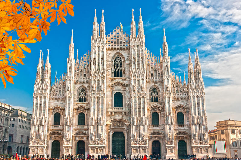 Duomo Milan in autumn