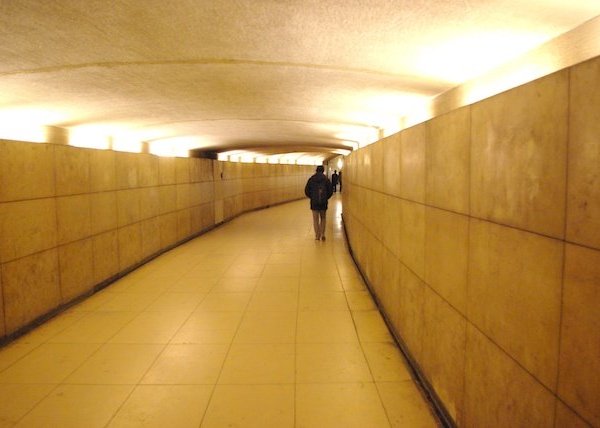Pedestrian corridor under the Arc de Triomphe