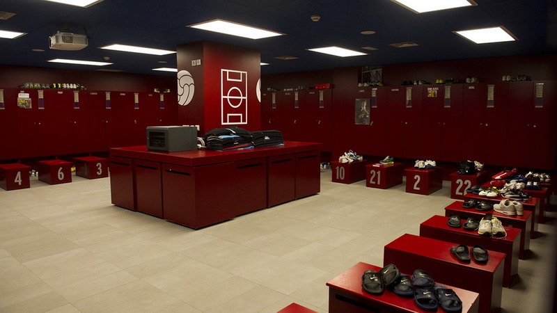 Fasilitas Stadion Camp Nou ruang ganti
